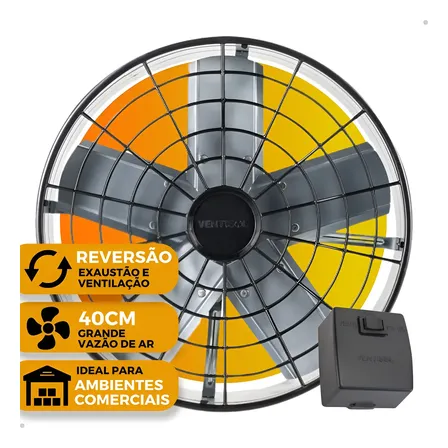 Exaustor Axial 40cm Ventisol Comercial Parede Alta Vazão 220v