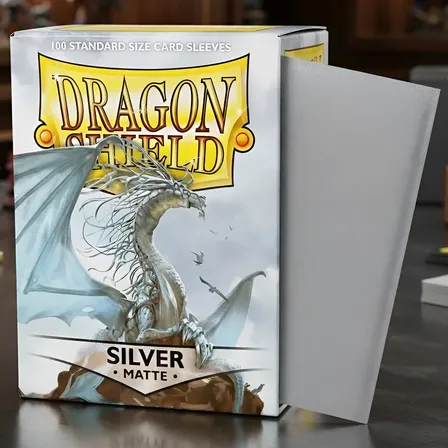 Dragon Shield Matte 100 Sleeves Magic Pokémon Silver Prata