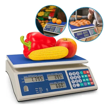 Balança Eletronica Digital 40kg Alta Precisão Bateria 40 Kg Azul 40 Kg
