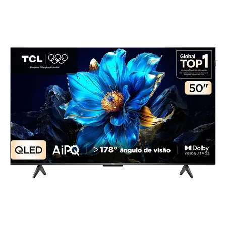 Smart Tv Tcl 50 Polegadas Qled 4k P7k Bluetooth Google Tv
