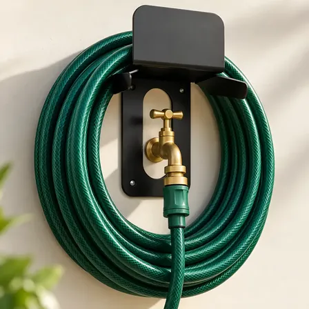 Suporte Para Mangueira De Jardim Carbono Preto Fosco Preto Fosco