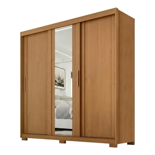 Guarda Roupa Casal Espelho Confo 190 Cm Cinamomo