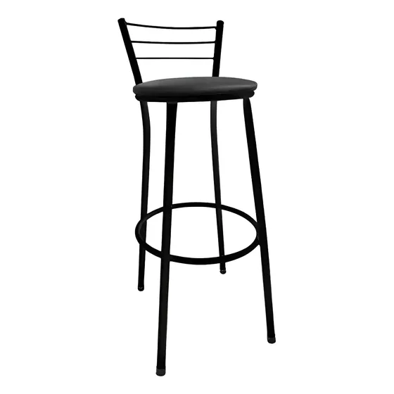 Banqueta Bistro Alta Para Bar Cozinhas Lanchonetes Preto