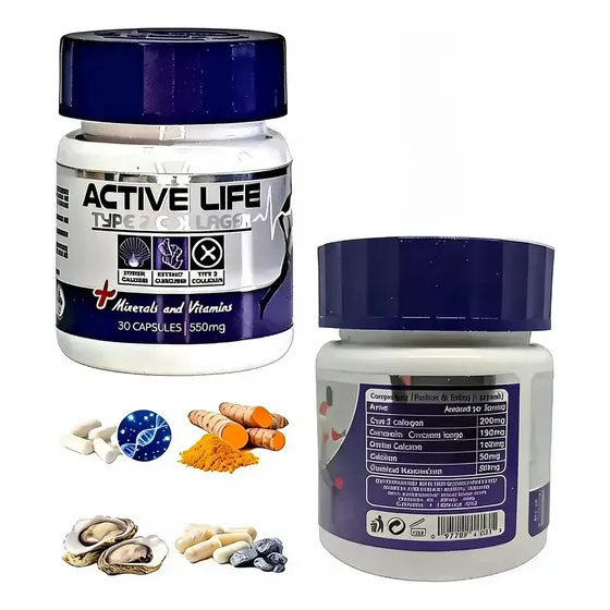 Active Life Colágeno Tipo 2 Original Alivio Nas Articulações