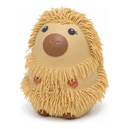 Squishy Capivara Macia Antiestresse Fofinha 25 Cm Led Pelo Marrom-claro