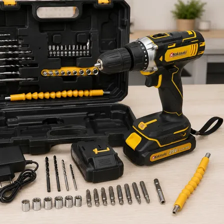 Parafusadeira Furadeira 25v Sem Fio Kit Completo