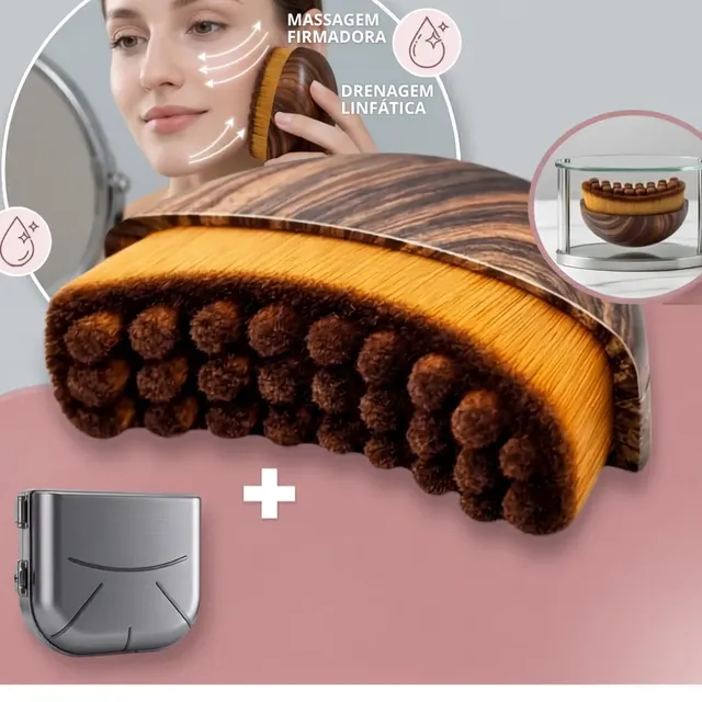 Escova Facial Drenagem Linfatica Reduz Inchaço Lifting Facia