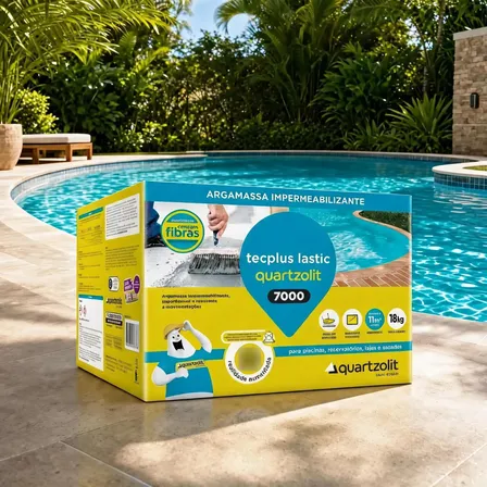 Quartzolit Tecplus 7000 Impermeabilizante Piscinas Banheiros Cinza Fosco