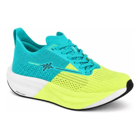 Tênis Acvitta Masculino Speed Carbon Corrida Leve 4952 Ciano/lime/preto 43 Br