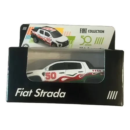 Miniatura Fiat Coleção 50 Anos - Fiat Strada Branco