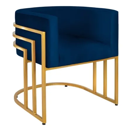 01 Cadeira Poltrona Base De Metal Tripla Premium Cores