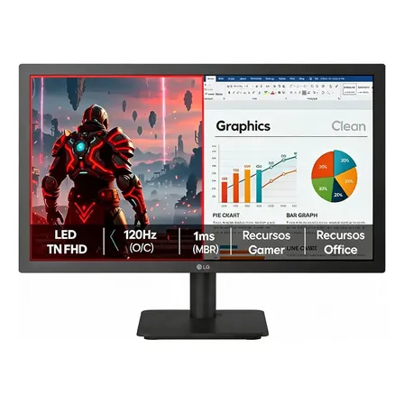 Monitor Gamer LG 22 22u403a Full Hd 120hz 1ms Hdmi Preto