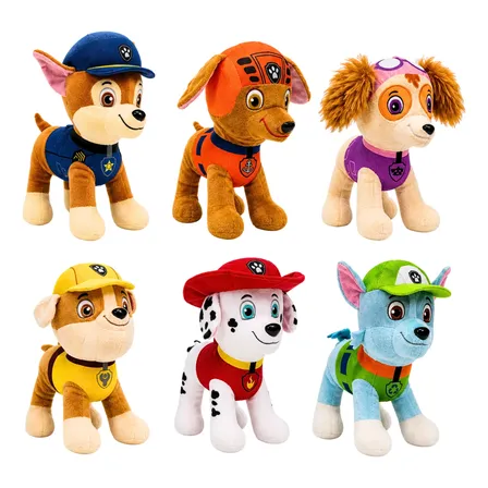 Kit 6 Urso Pelúcia Patrulha Canina Coleção Completa Ursinho Kit 6 Pelúcia Patrulha