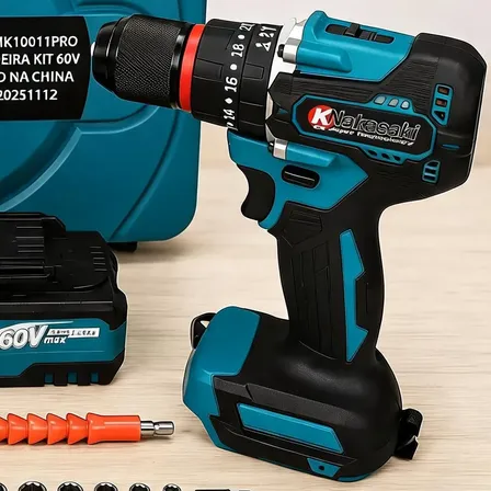 Furadeira Parafusadeira Impacto 60v Brushless Maleta