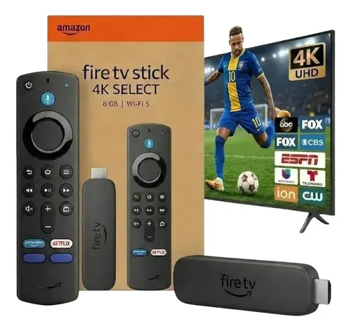 Fire Stick Amazon Fire 4k Select 8gb Wi-fi Controle Alexa