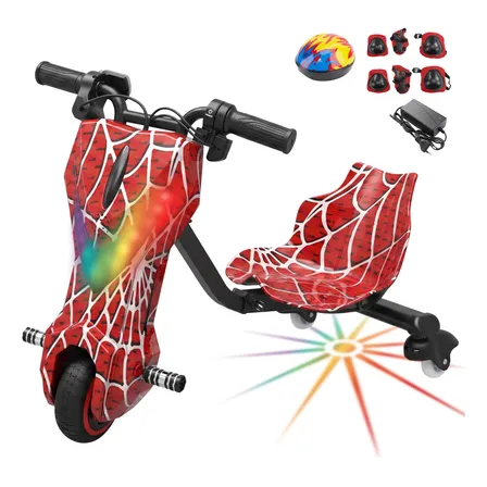 Triciclo Patinete Elétrico Drift Led 6,5'' 100kg Bluetooth
