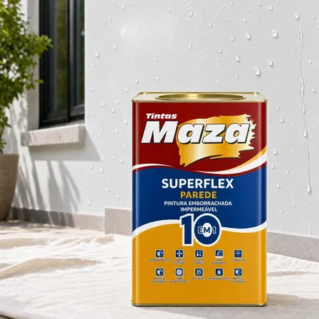 Maza Superflex Parede Pintura Emborrachada 1 8kg 10 Em 1 Gelo Fosco