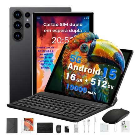 Tablet S26 Android 15 Dual Sim 5g 16gb+512gb+128gb 10000mah