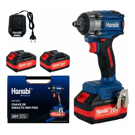 Chave De Impacto Brushless 500nm Com 2 Baterias Maleta Preto 127/220v