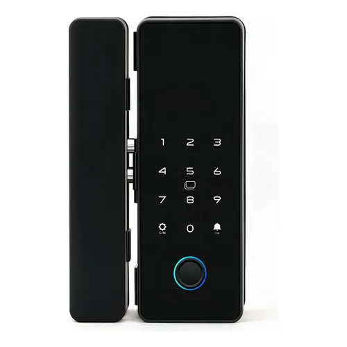 Fechadura Digital Biométrica Para Porta De Vidro Com Senha E Preto