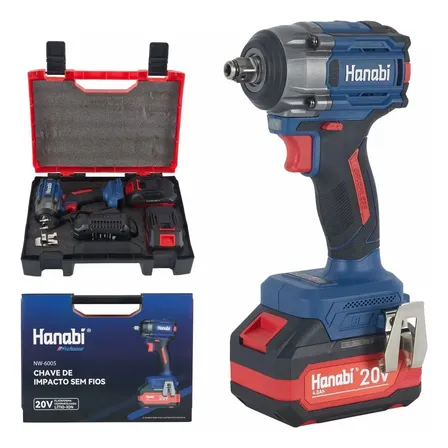 Parafusadeira Chave De Impacto 500nm C/2bateria Maleta 4.0ah Azul/vermelho 127/220v 60hz