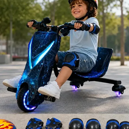 Triciclo Eletrico Drift Bluetooth Infantil 100kg + Brinde