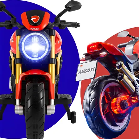 Mini Moto Elétrica Infantil 12v 30kg Vermelha Ducati Vermelha