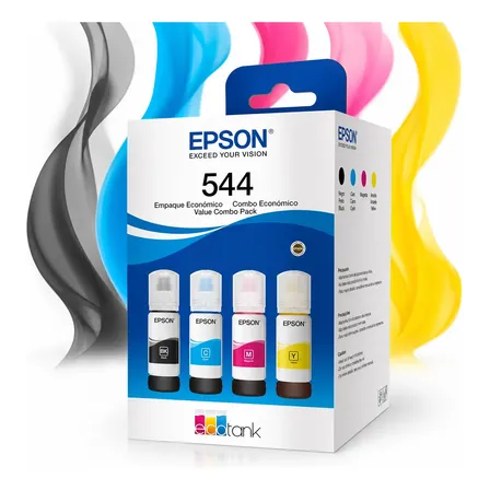 Kit 4 Tintas Epson T544 Ecotank L3250 L3150 L3110 L3210