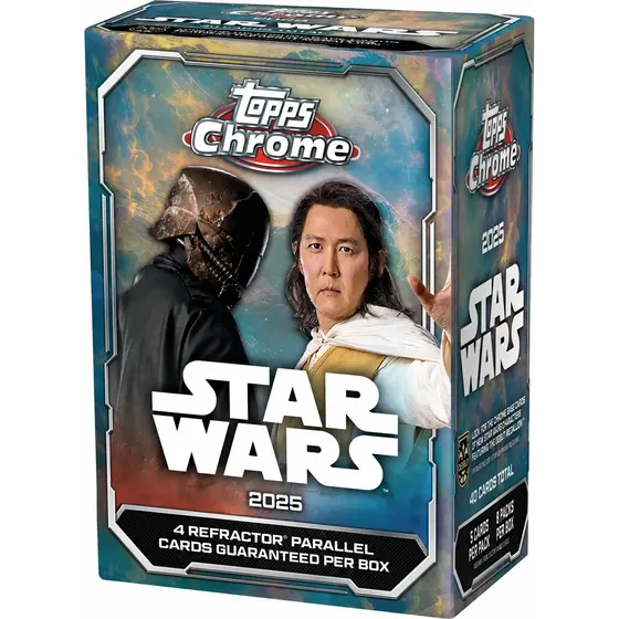 Value Box Star Wars Chrome Topps 2025 Com 40 Cards