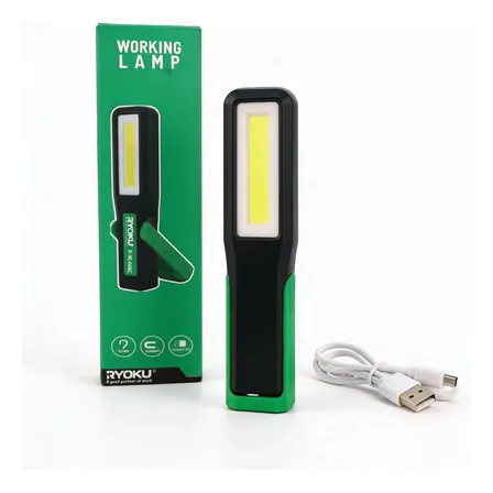 Lanterna Led Cob Recarregável 3w Portátil Usb Magnética