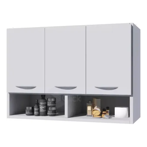 Armário Suporte Aéreo 3 Portas Cozinha 90cm Madeira
