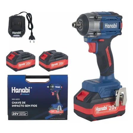 Chave De Impacto Brushless 500nm Com 2 Baterias Maleta Preto 127/220v
