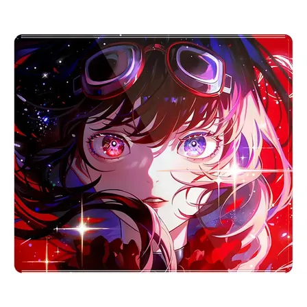 Mousepad Gamer Glass Crimson De Vidro Temperado Esport P