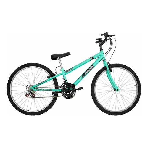 Bicicleta Adulto Aro 26 Rebaixada 18 Marchas Cores Solidas Verde Anis
