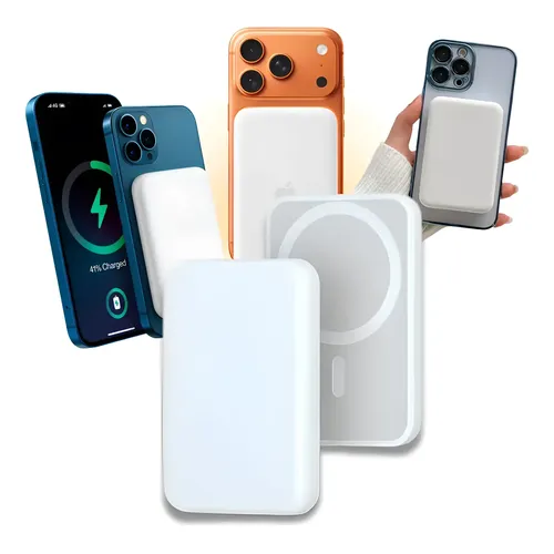 Power Bank Por Indução Para iPhone Magsafe 10000mah Branco