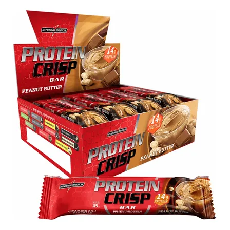 Protein Crisp Bar Peanut Butter 12 Und Integralmédica Pasta De Amendoim