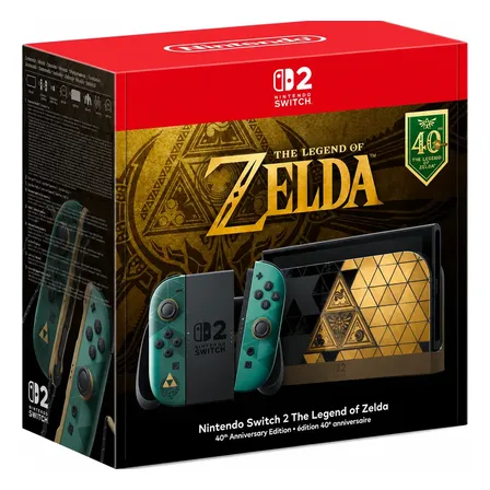 Nintendo Switch 2 Edição Zelda 40 Anos Edição Limitada