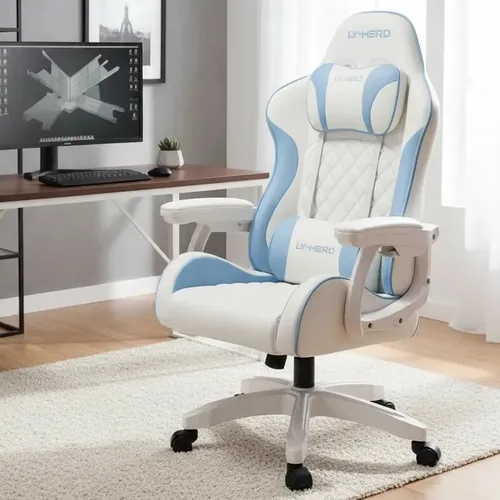 Cadeira Escritório Ergonômica De Giratoria Espuma Alta Branco Malha