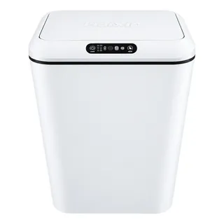 Lixeira Inteligente 18l Recarregável 3 Modos Sensor 360° Branco