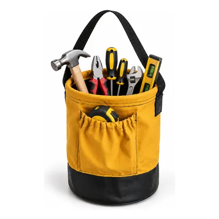 Balde Em Lona Bolsa Para Ferramentas Premium Reforçada Amarelo