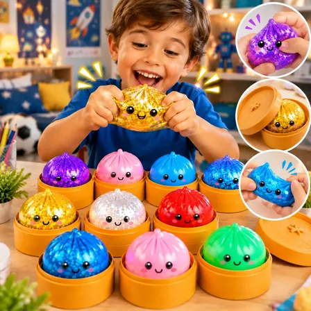 Brinquedo Bolinho Dumplin Manteiga Queijo Tiktok Antiestress Variada Surpresa