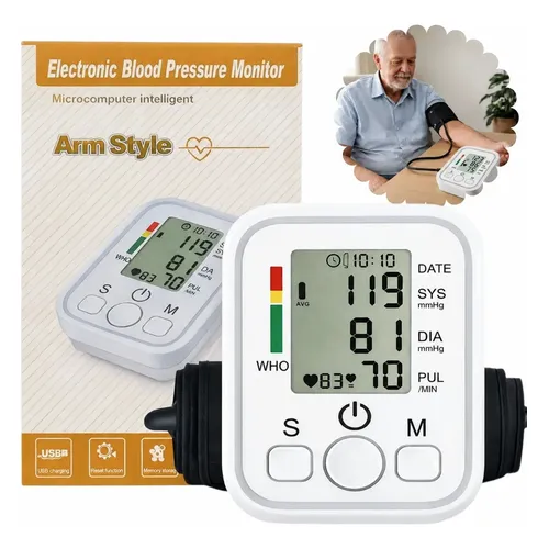 Aparelho Medidor Pressão Monitor Arterial Digital De Braço Branco