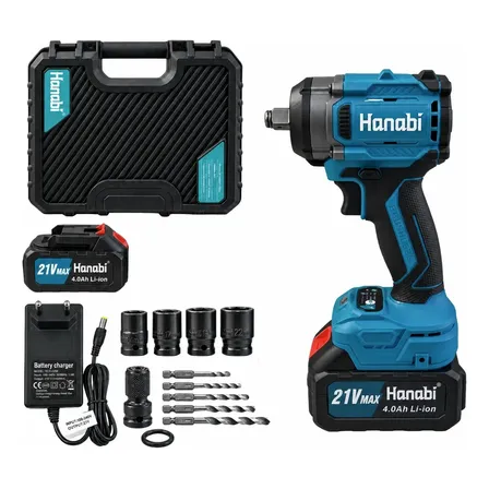 Chave De Impacto Sem Fio Hanabi Brushless Cy-3020 Azul-claro 127/220v