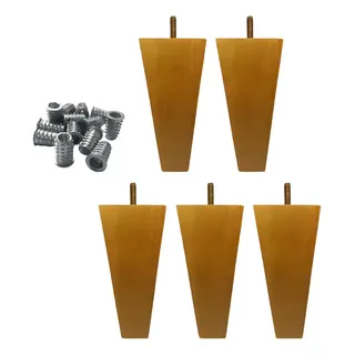 Kit C/5 Pés Universal Para Sofá Marrom