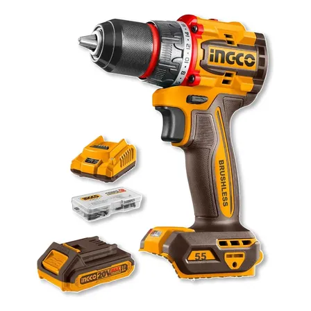 Parafusadeira Impacto 20v Ingco Cidli20558-9 Brushless 55nm Laranja 20v