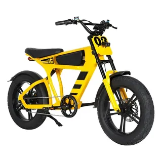 Bicicleta Elétrica Ft03 E-mountain Bike 1000w Potente Amarelo 20