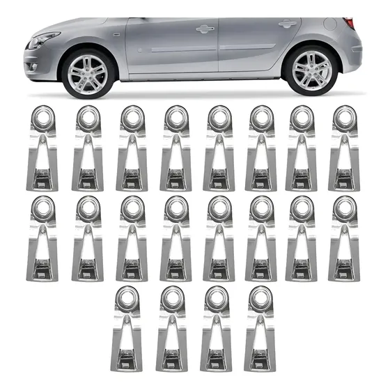 Kit 20 Apliques Cromado Roda Liga Leve I30 2009 Á 2011 2012