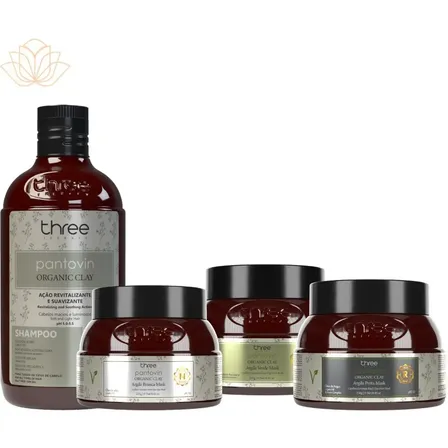 Cronograma Capilar Completo Organic Clay Da Pantovin Vegano