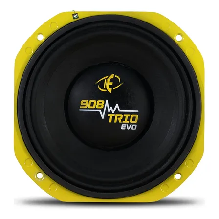 Alto Falante 8 Pol 450w 6 Ohms E-908 Trio Evo Potente Eros Amarelo