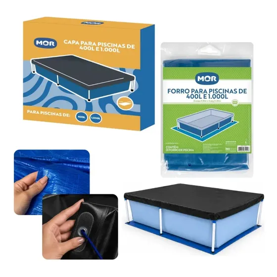 Capa E Forro Para Piscina Mor 400 Litros E 1000 Litros